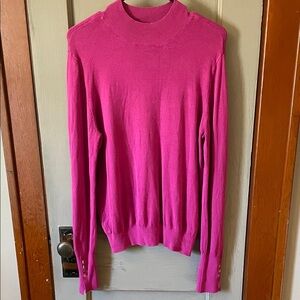 Skies Are Blue Vibrant Pink Turtleneck Sweater